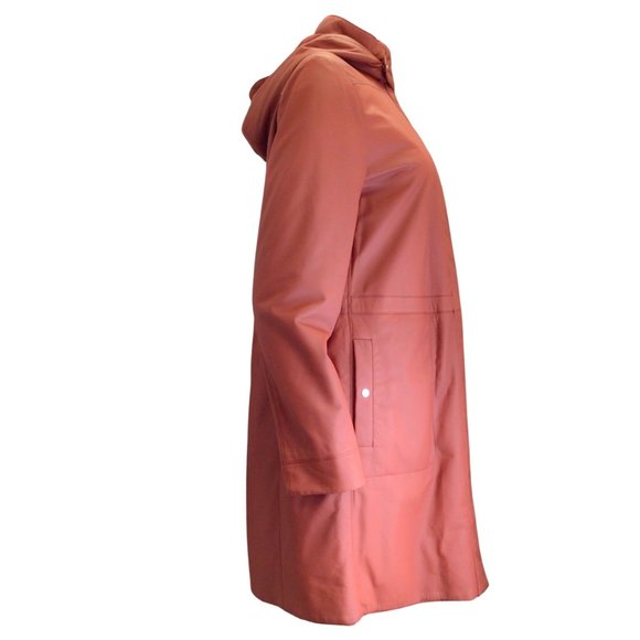 LORO PIANA BURNT RED REVERSIBLE LAMBSKIN LEATHER AND MICRO COAT - Picture 2 of 7